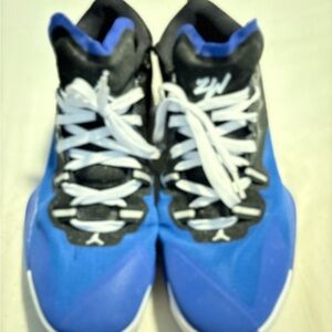 Jordan Blue and Black Athletic Shoes